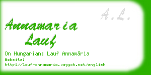 annamaria lauf business card