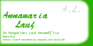 annamaria lauf business card